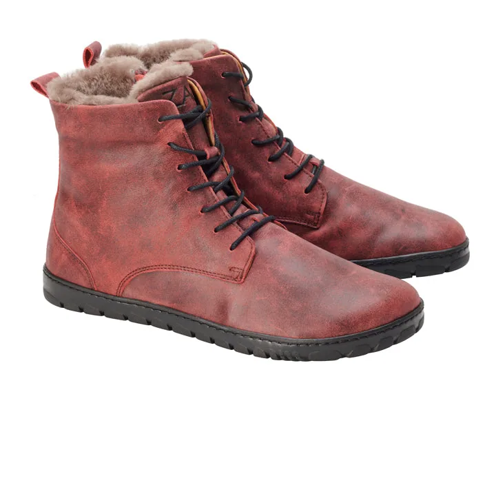 Женские ботинки ZAQQ QUINTIC Winter Velours Red (красный цвет) — фото 1 из 4