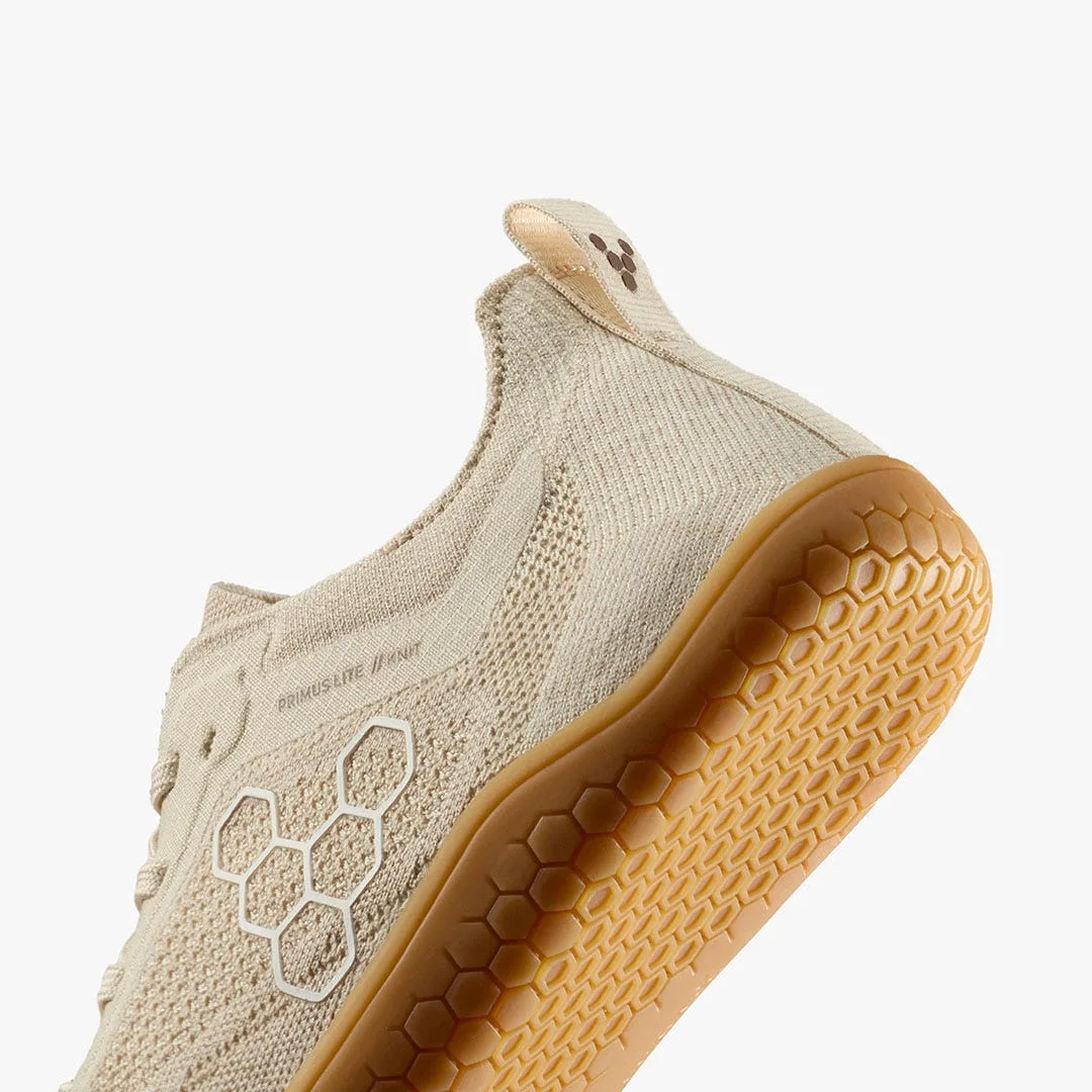 Кроссовки Vivobarefoot Primus Lite Knit Natural — мужская модель, кремовый, фото 6