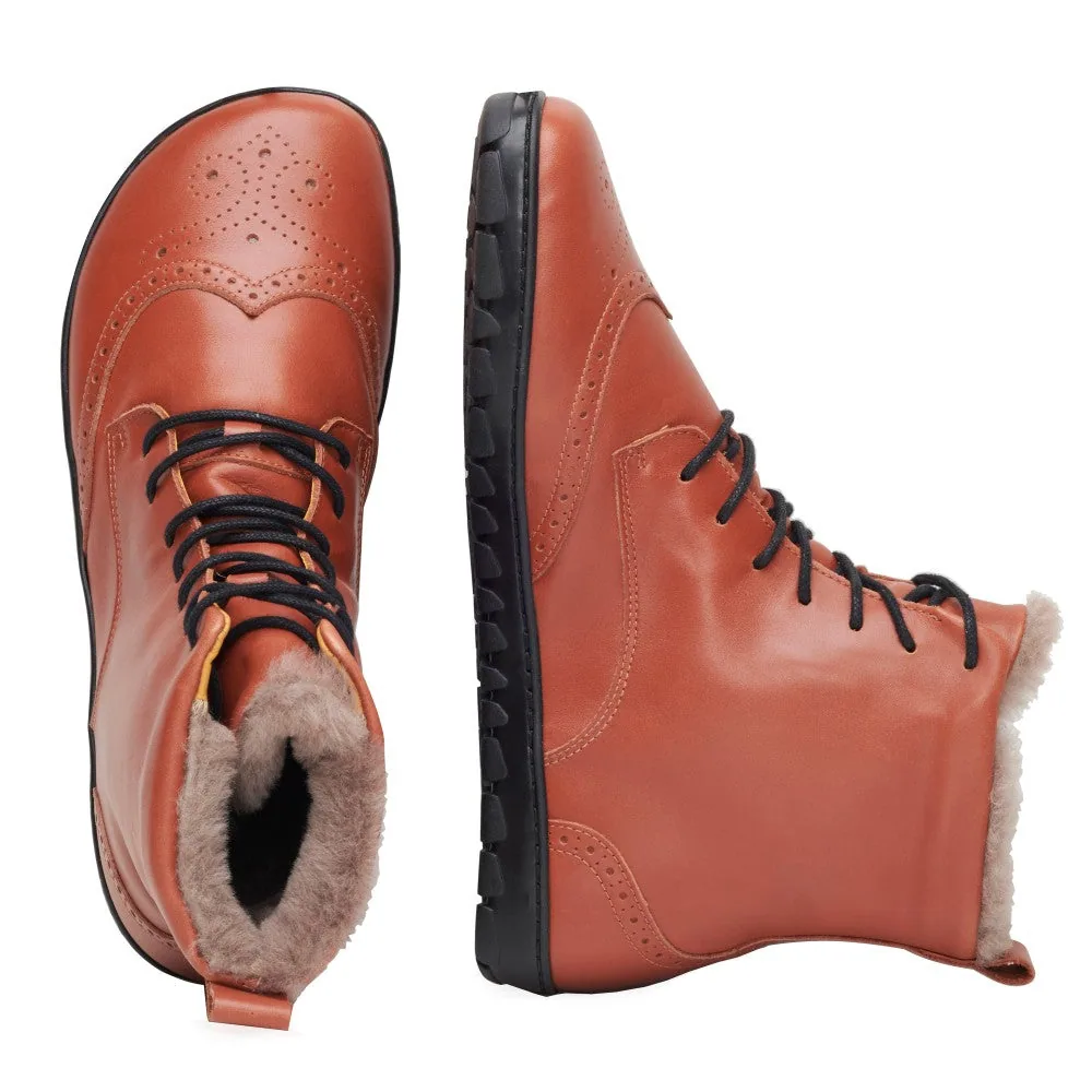 Ботинки для женщин и мужчин ZAQQ QUINTIC Winter Brogue Cognac (коньячный цвет), фото 3