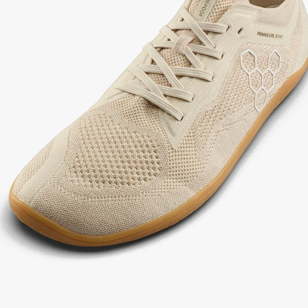 Кроссовки Vivobarefoot Primus Lite Knit Natural — мужская модель, кремовый, фото 5