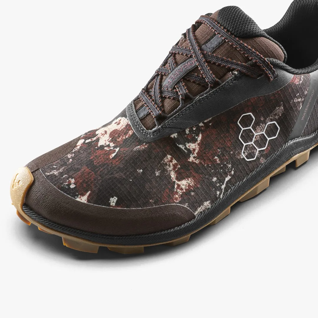 Кроссовки Vivobarefoot Primus Trail Flow Waterproof — мужская модель, серо-коричневый с узором, фото 6