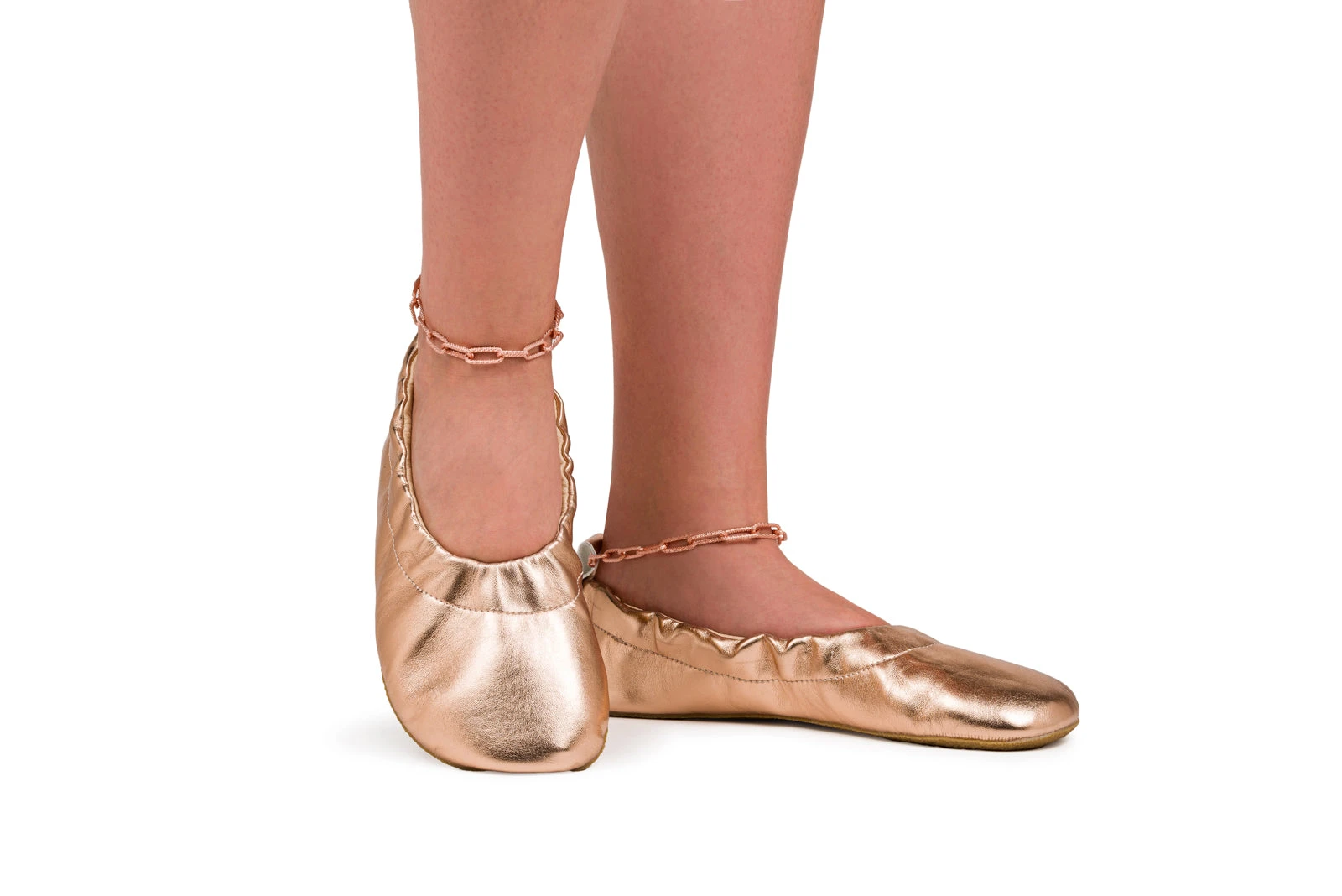 Балетки Ahinsa Chic Barefoot — розовое золото, фото 12