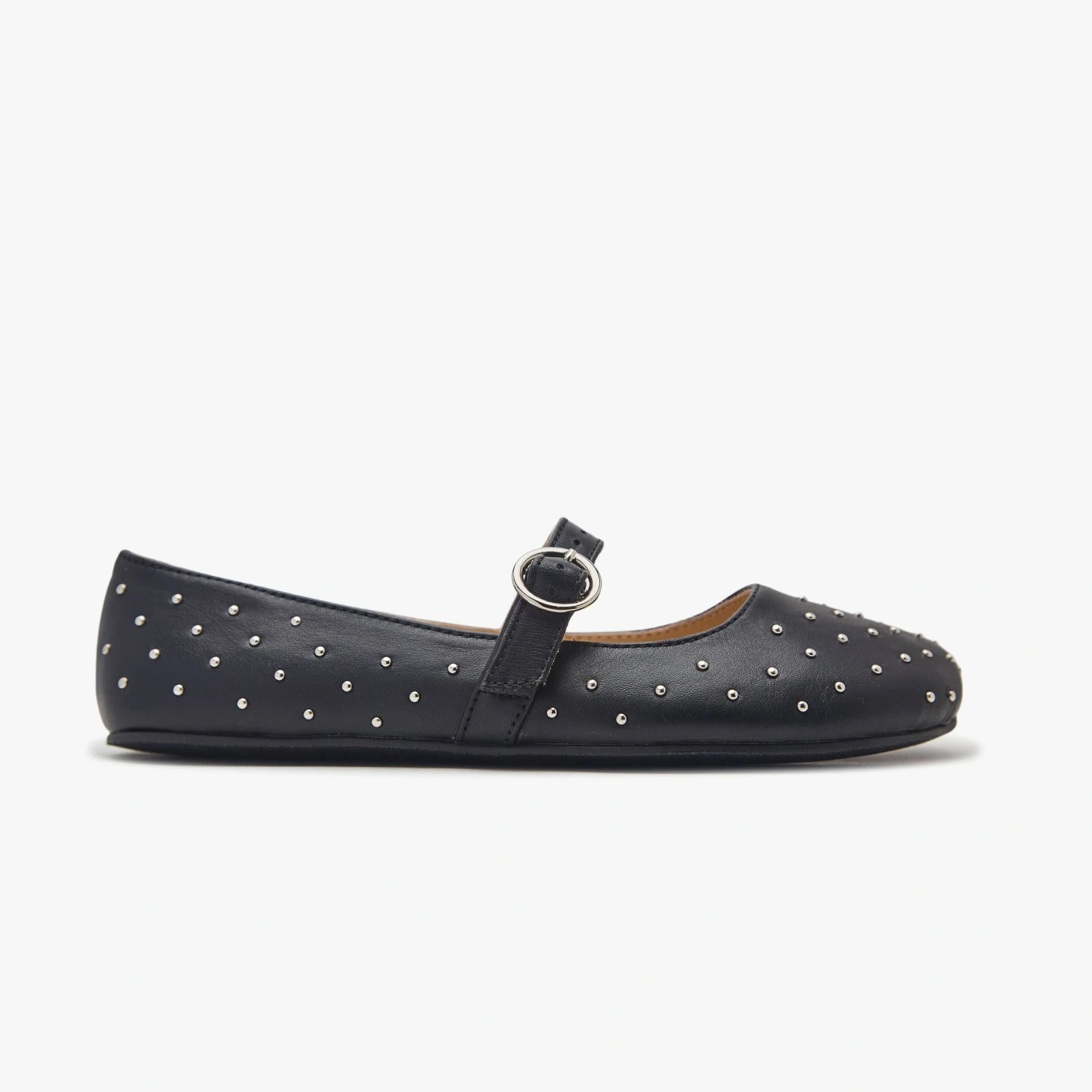 Босоногие туфли Origo Classic Mary Jane — чёрный с заклёпками, фото 5
