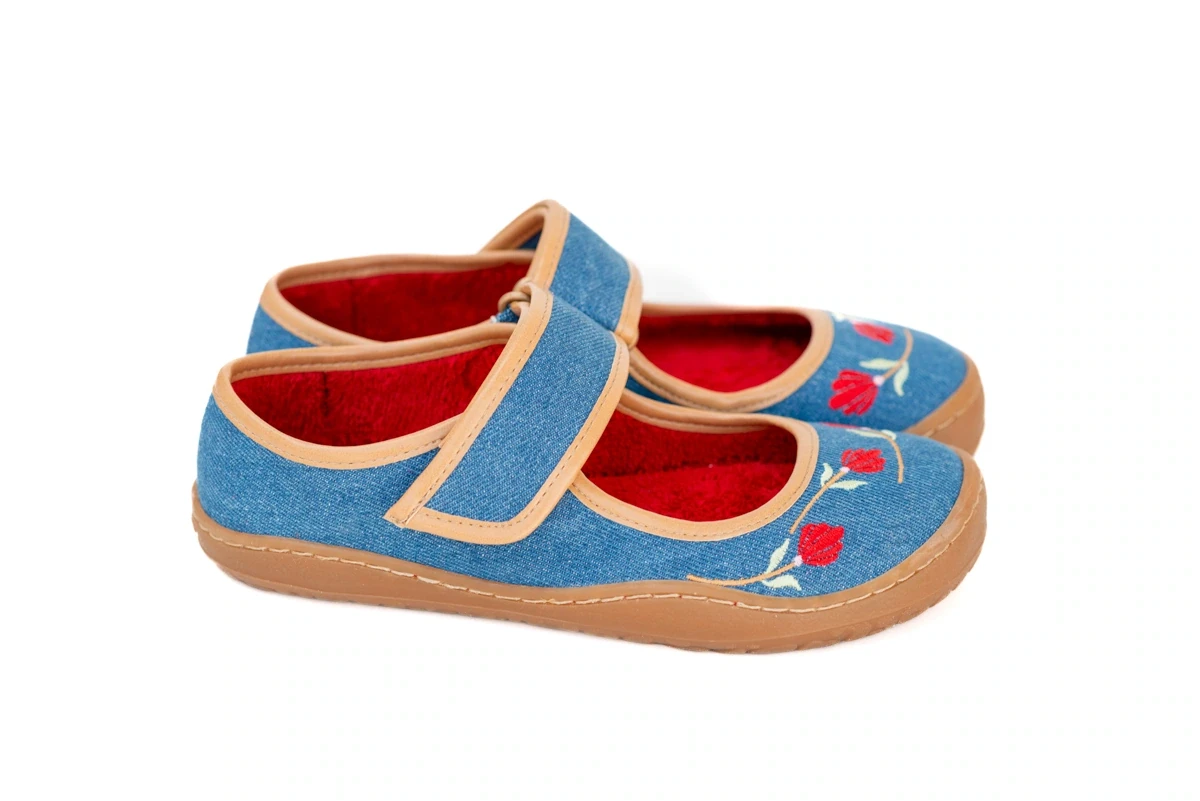 Босоногие балетки Sambas the bambas Sambarina Claveles — джинсовые