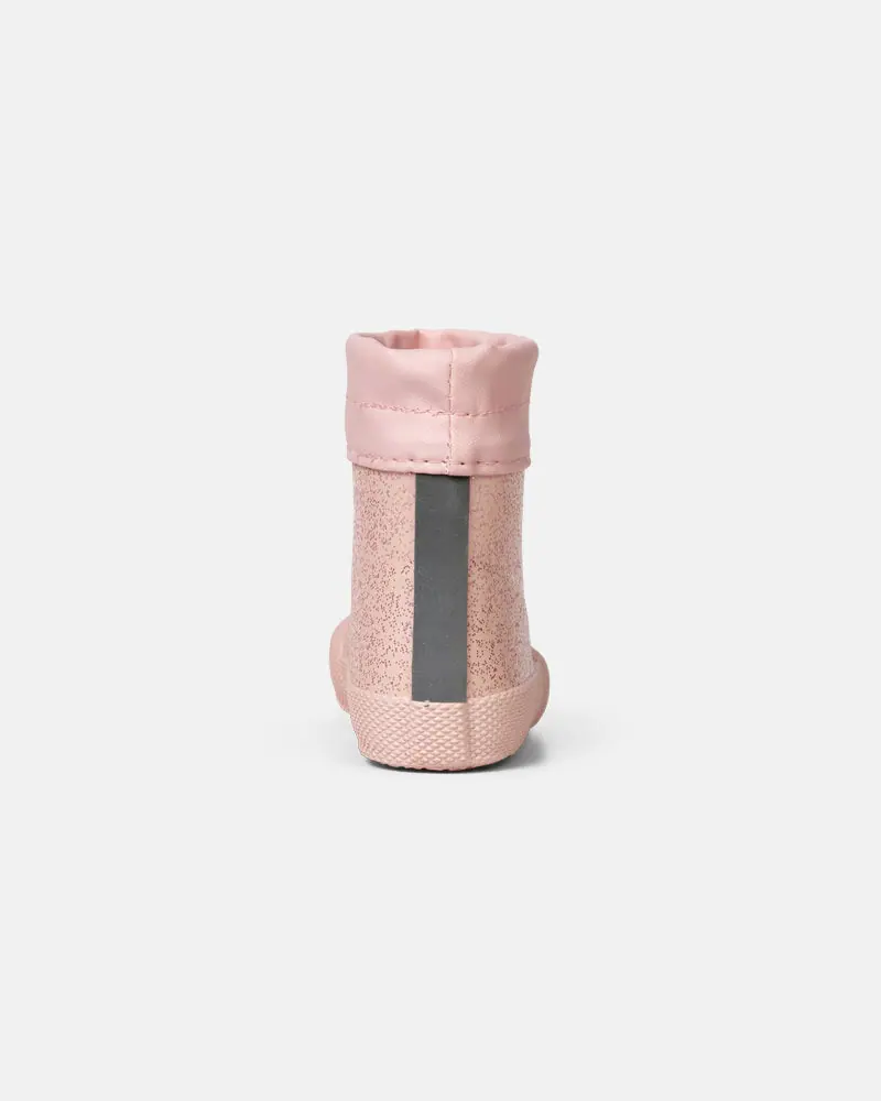 Детские босоногие резиновые сапоги Bundgaard Cover Old Rose Sparkle, фото 3