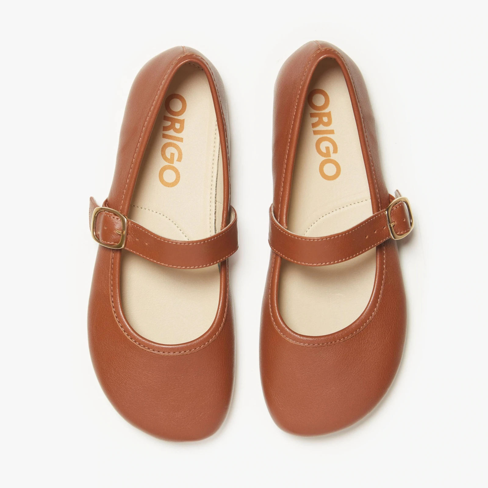 Босоногие туфли Origo Classic Mary Jane — светло-коричневый, фото 2