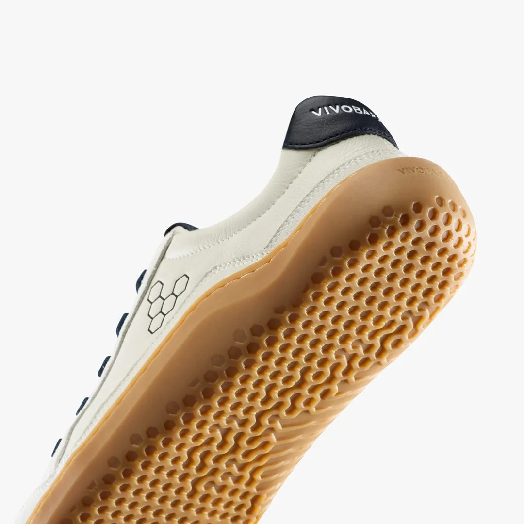 Кроссовки Vivobarefoot Gobi III Sneaker Leather — женская модель, светло-бежевый с морским синим, фото 7