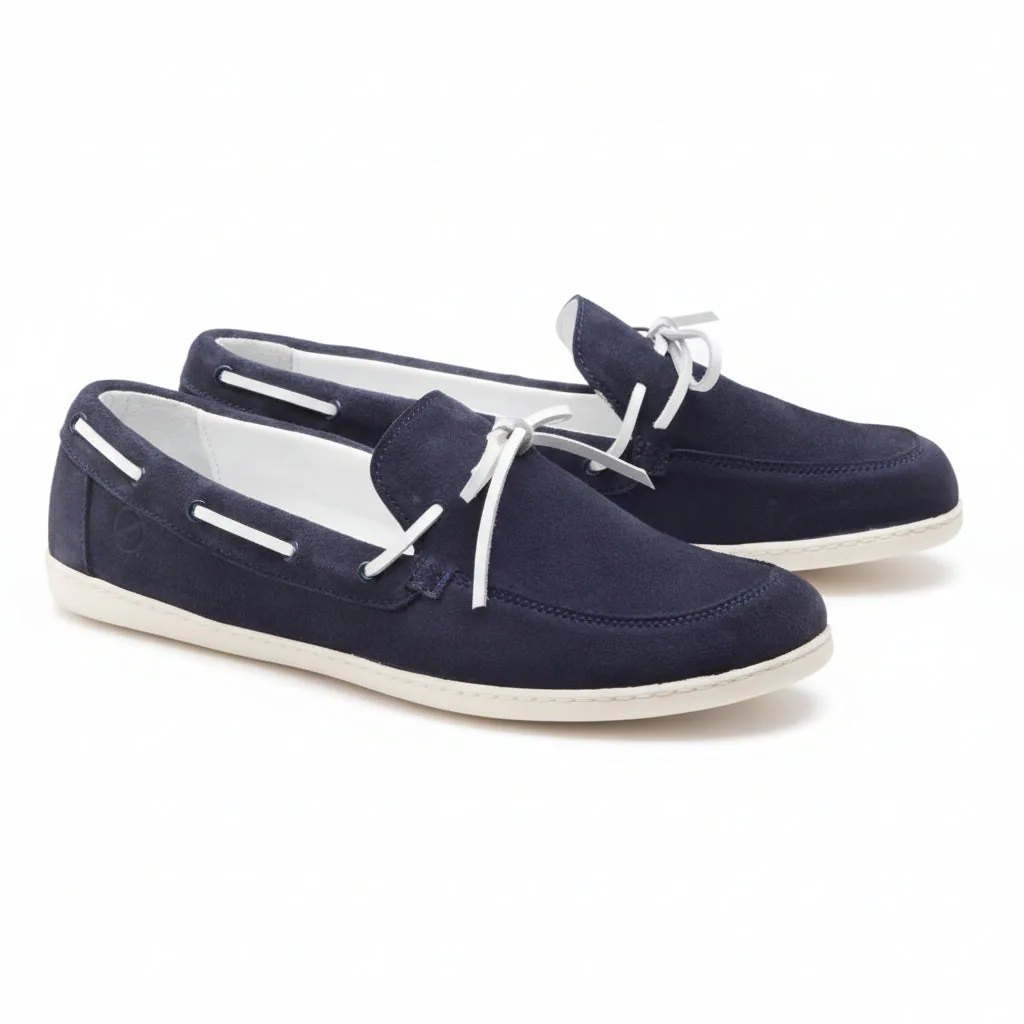 Мужские мокасины ZAQQ QEA Velours Blue (синий цвет)