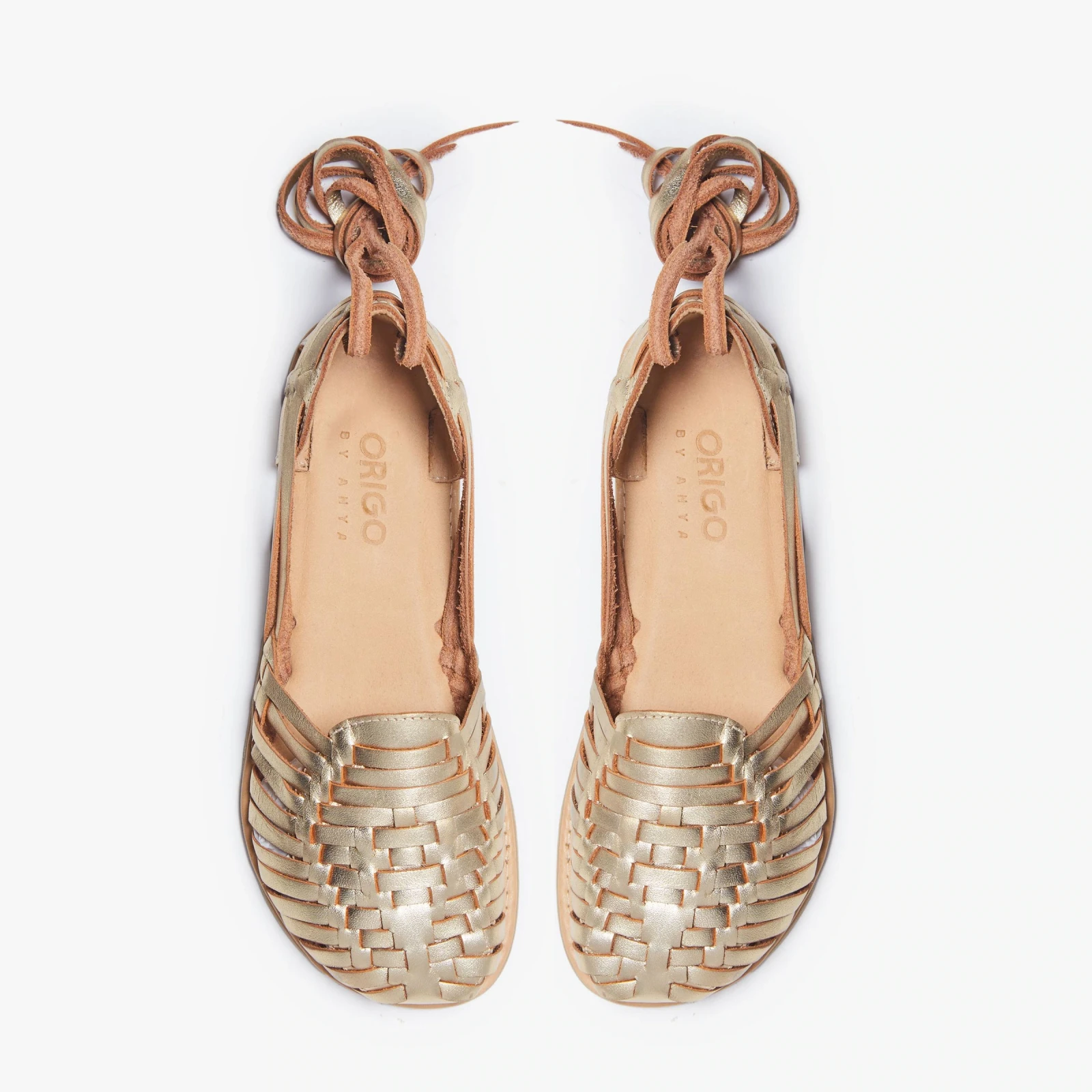 Босоногие сандалии Origo Huarache Slip-On by Anya — золотистый, фото 2