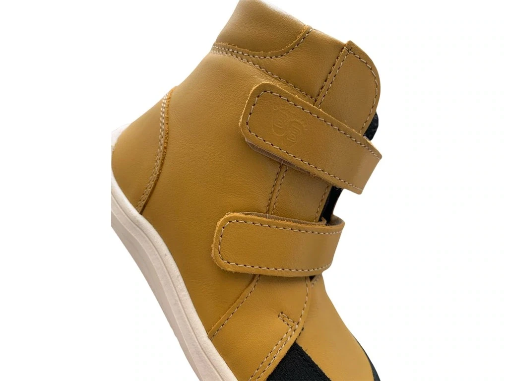Ботинки Baby Bare Febo Winter Asfaltico — коричневый, жёлтый (детские), фото 5