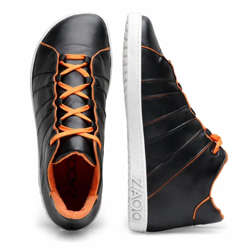 Кроссовки для женщин и мужчин ZAQQ QQQ Mid Black Orange (чёрные с оранжевыми деталями), фото 3