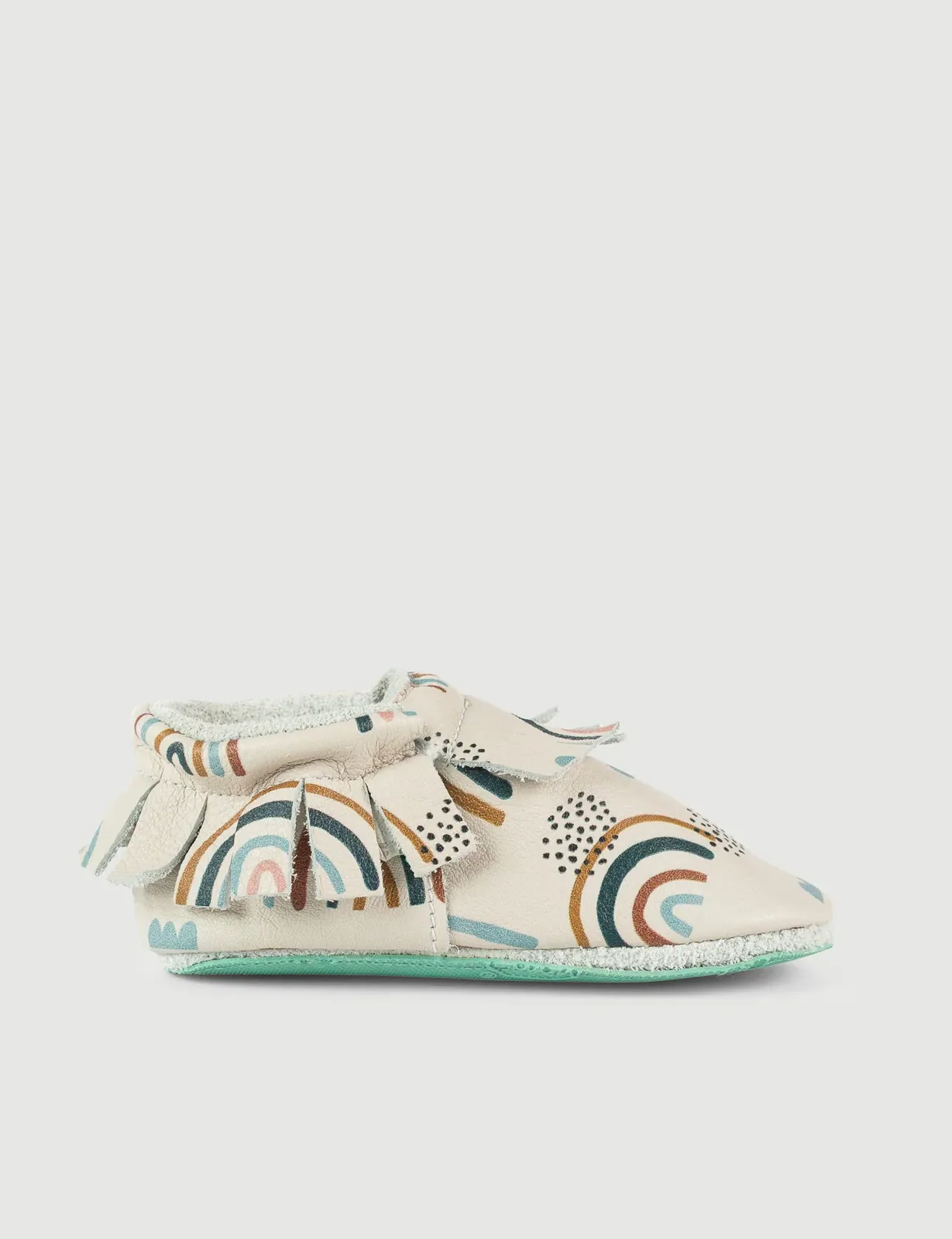 Для первых шагов: мягкие ботиночки SHUU Moccs, радужные — фото 1 из 4
