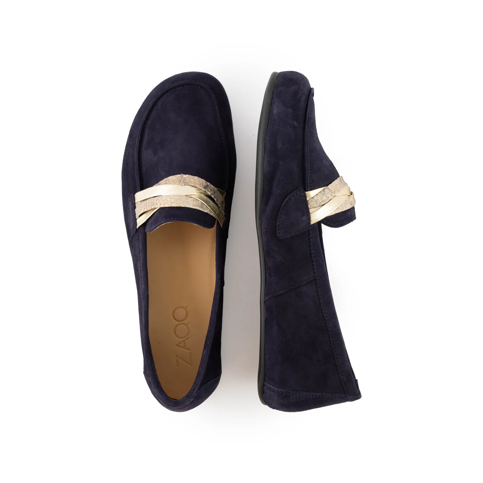 Женские мокасины ZAQQ QERP Dark Blue (тёмно-синий цвет), фото 3