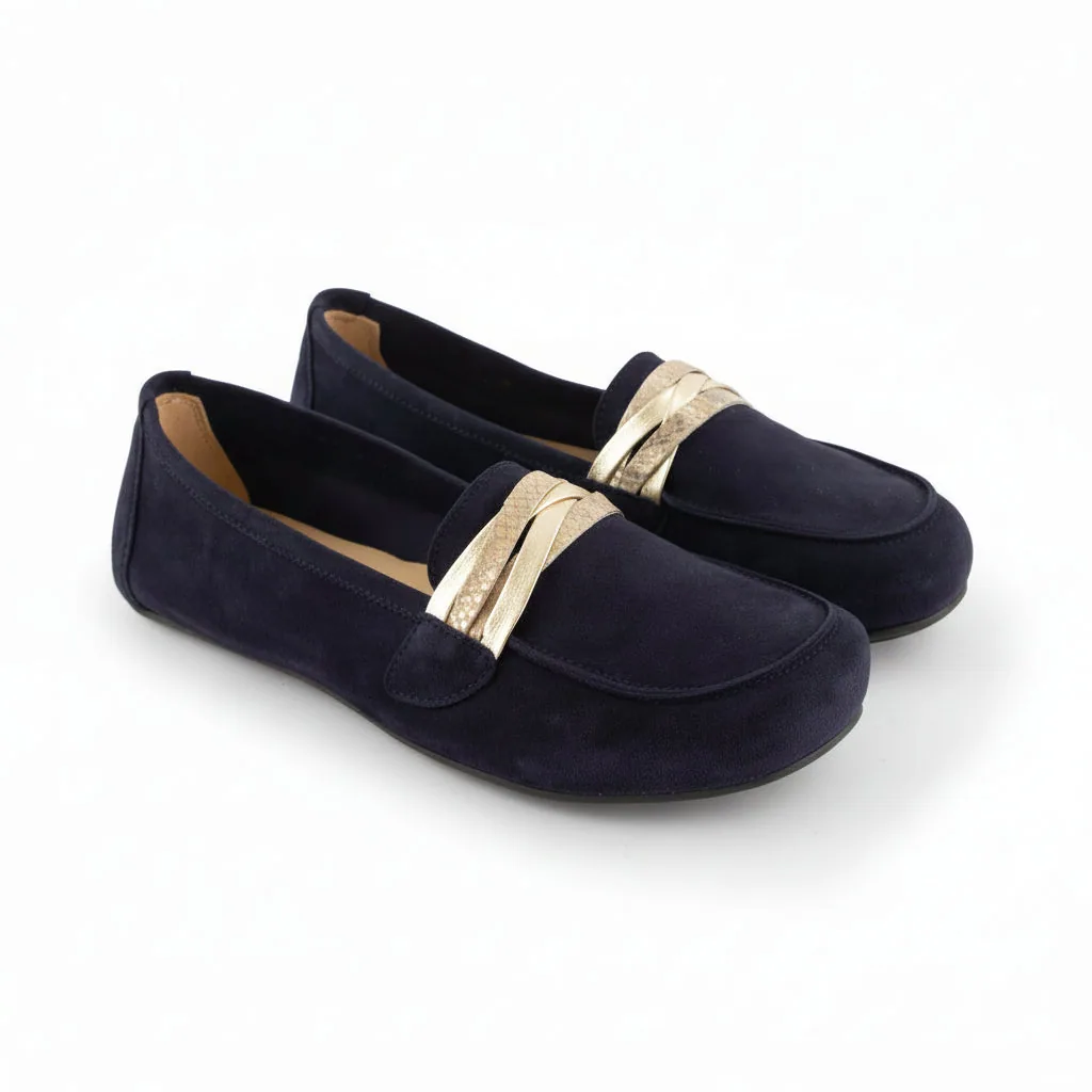 Женские мокасины ZAQQ QERP Dark Blue (тёмно-синий цвет)