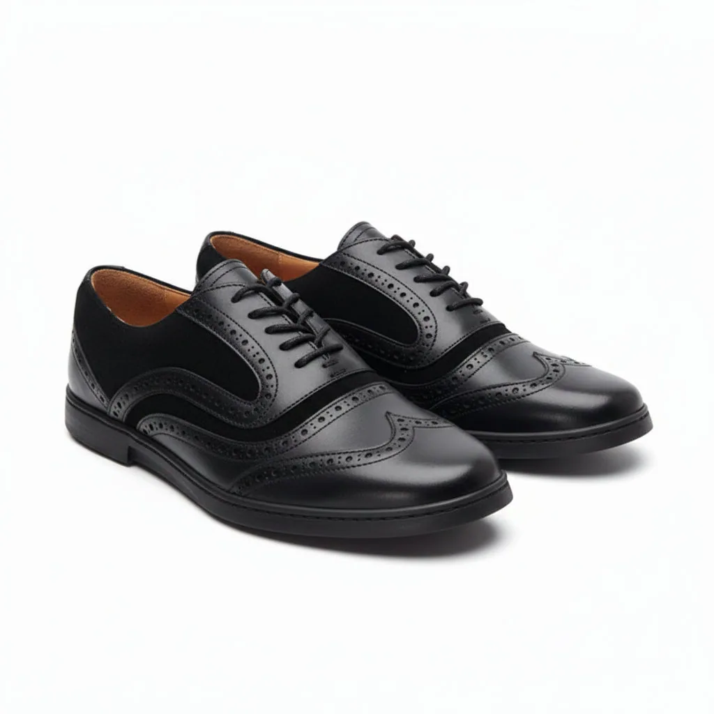 Мужские туфли ZAQQ BRIQ Brogue Deep Black (чёрный цвет) — фото 1 из 16