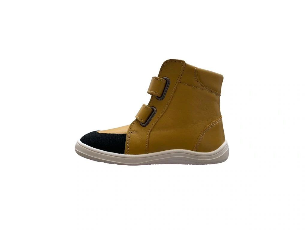Ботинки Baby Bare Febo Winter Asfaltico — коричневый, жёлтый (детские), фото 3